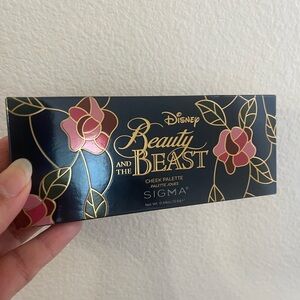 Disney Beauty and the Beast Cheek Palette - Navy Blue with Pink Rose Accents